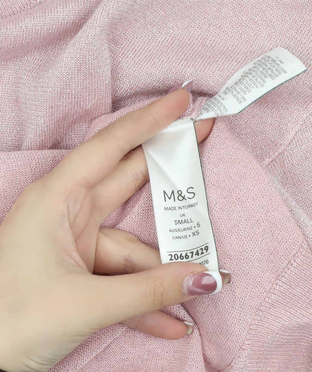 Marks and Spencer Women's Pink Pullover Jumper S