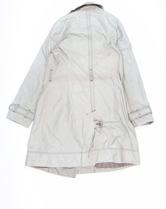 Debenhams Women's Beige Trench Coat, Size 12