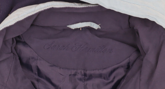 Sarah Hamilton Women's Blue Hooded Parka Coat Size 16