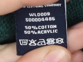 Crew Clothing Green Women's Jumper, Size 8, Relaxed Knit Style