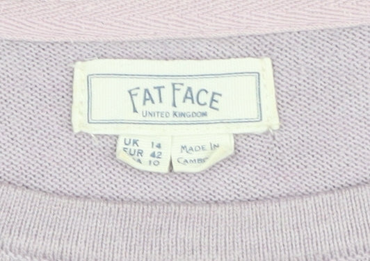 Fat Face Women's Purple Pullover Jumper Size 14