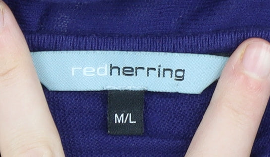 Brand and care label for Red Herring Women's Blue Open Front Cardigan M/L
