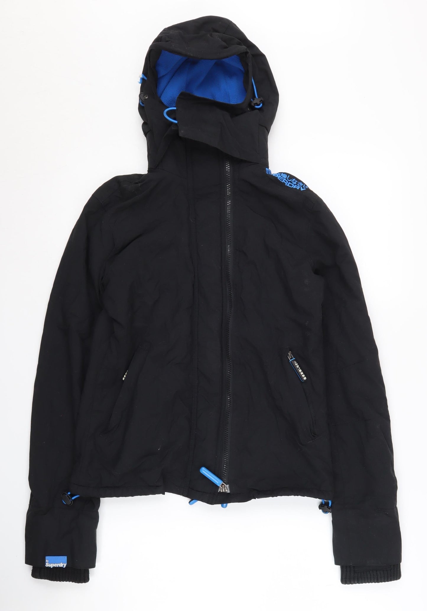 Superdry Men's XS Black Windbreaker Hooded Jacket