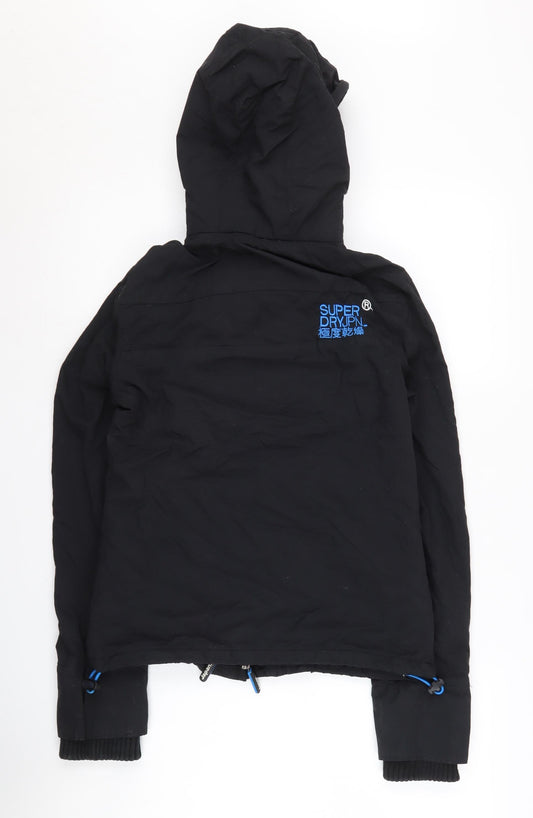 Superdry Men's XS Black Windbreaker Hooded Jacket