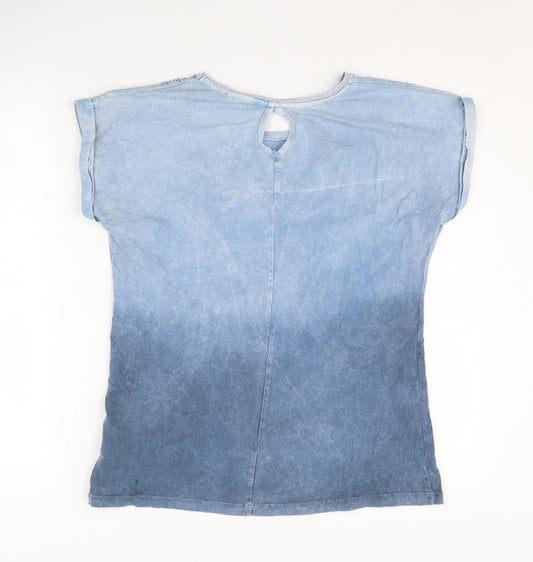 Calvin Klein Women's Blue T-Shirt, Size S, Casual Style