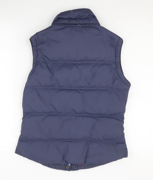 Jack Wills Women's Blue Puffer Waistcoat Size 10