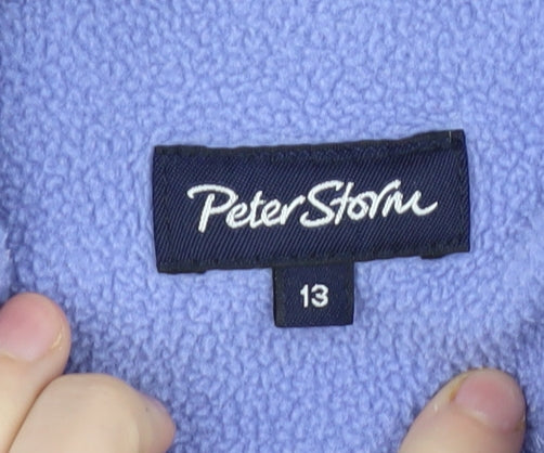 Additional view of Peter Storm girls’ purple fleece jacket, size 13, years