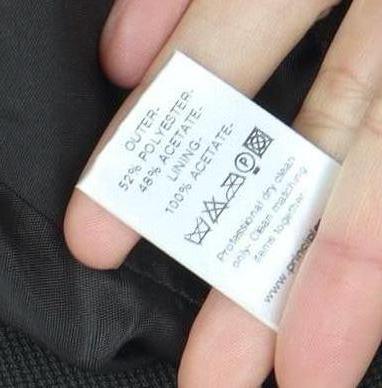 Brand and care label for Principles Women's Black Blazer, size 12, Regular Fit