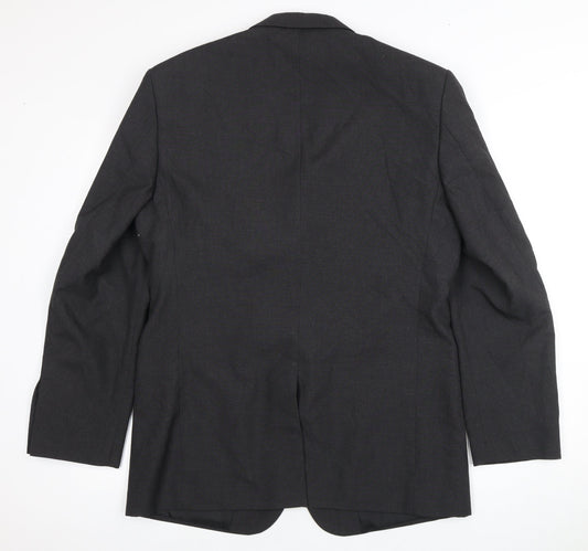 BHS Men's Grey Blazer, 40R, Single-Breasted