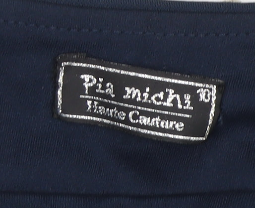 Pia Michi Women's Blue Long Formal Dress