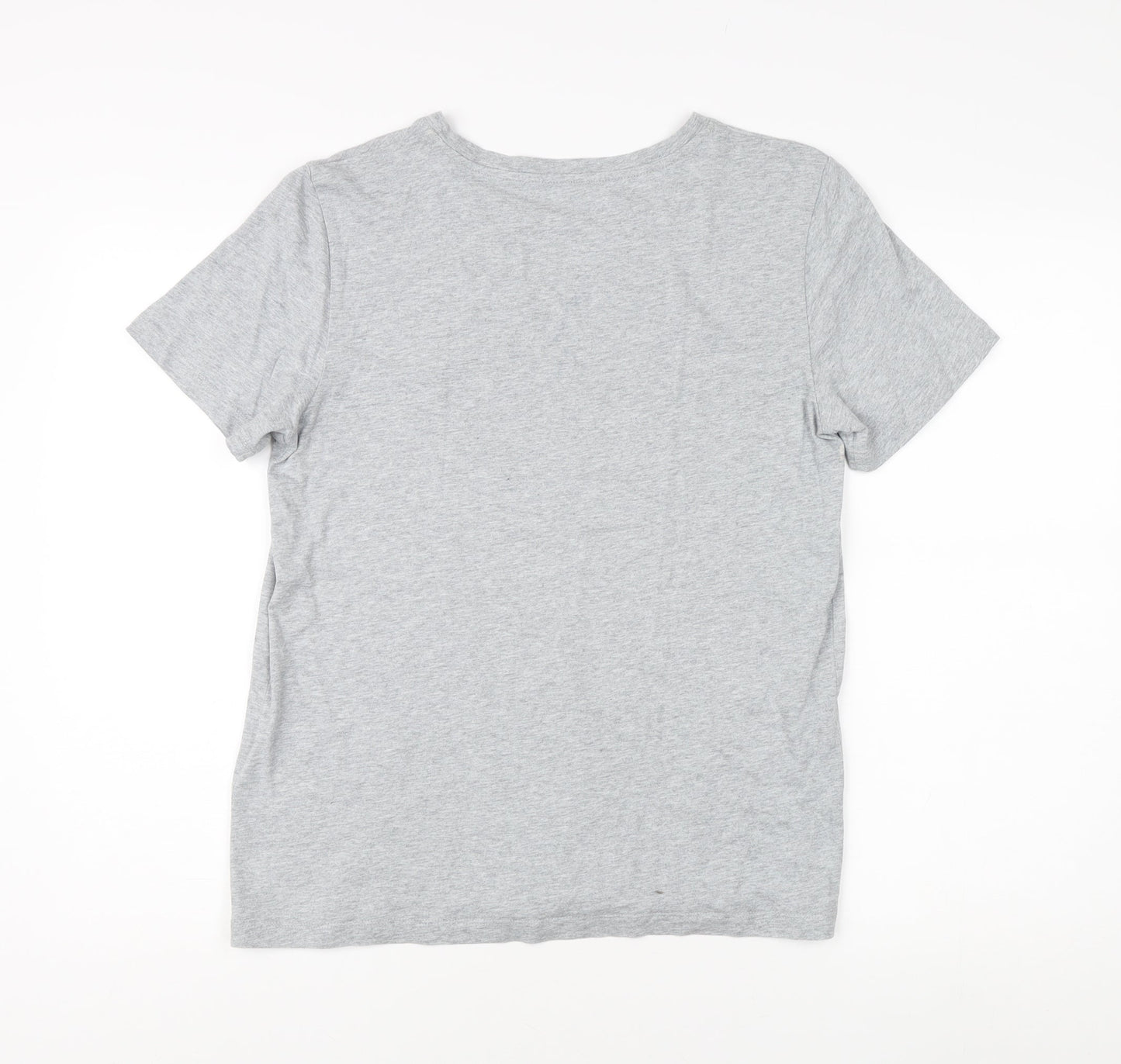 DKNY Women's Grey Basic T-Shirt, M, Casual Style