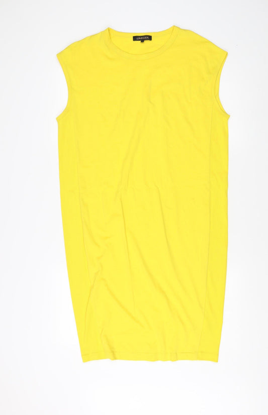 Jaeger Yellow Sleeveless Cotton Tank Top S Women