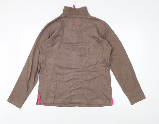 Peter Storm Women’s Brown Size 12 Sweatshirt Zip Neck