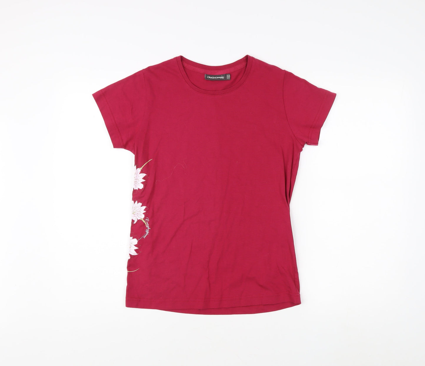 Craghoppers Red Cotton Women's T-Shirt Size 10