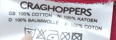 Craghoppers Red Cotton Women's T-Shirt Size 10