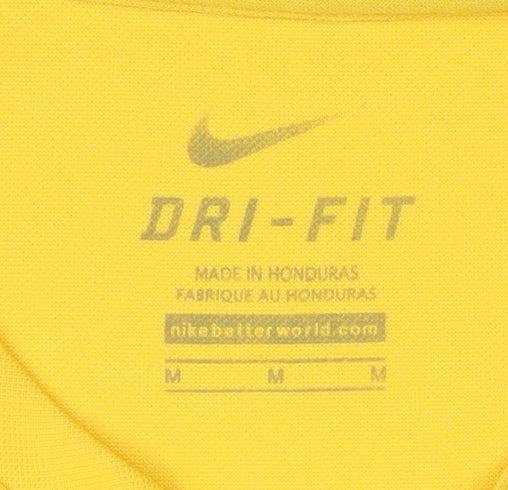 Nike Men's Yellow Jersey T-Shirt M - Moisture Wicking