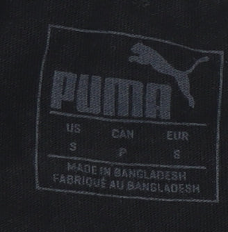 Womens UK Size 8 PUMA Black Cotton T-Shirt