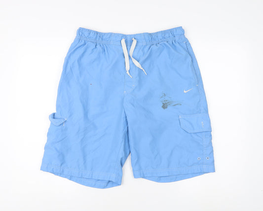 Nike Men's Blue Board Shorts L Elastic Drawstring Fit