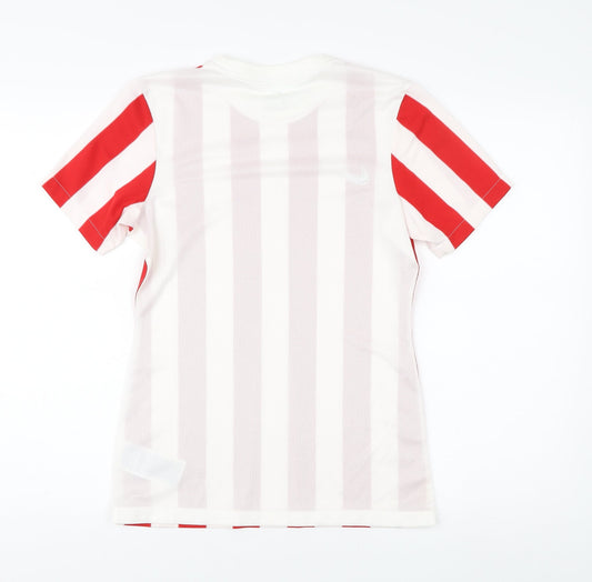 Nike Women's Red/White Striped Football Jersey S