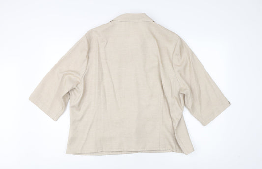 Eastex Women's Beige Button-Up Shirt UK 20 Casual