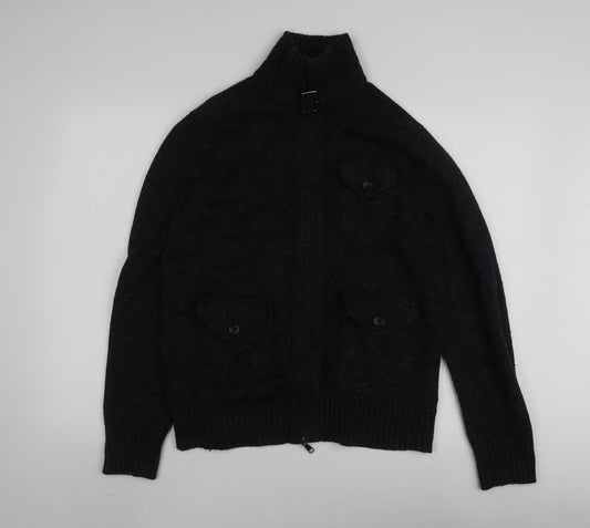 Banana Republic Men's Black Wool Bomber Jacket L