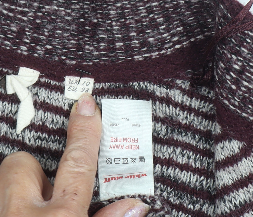White Stuff Women's Multicoloured Open Front Cardigan Size 10