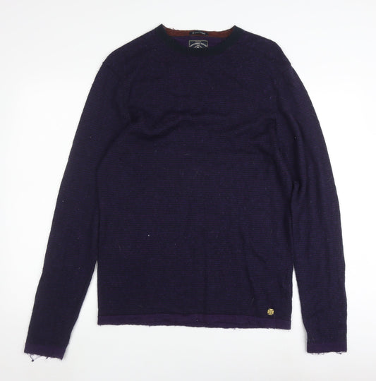 White Stuff Unisex Purple Wool Blend Pullover Jumper L