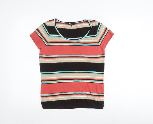 Hobbs Women's Multicoloured Striped Jumper, Size 10