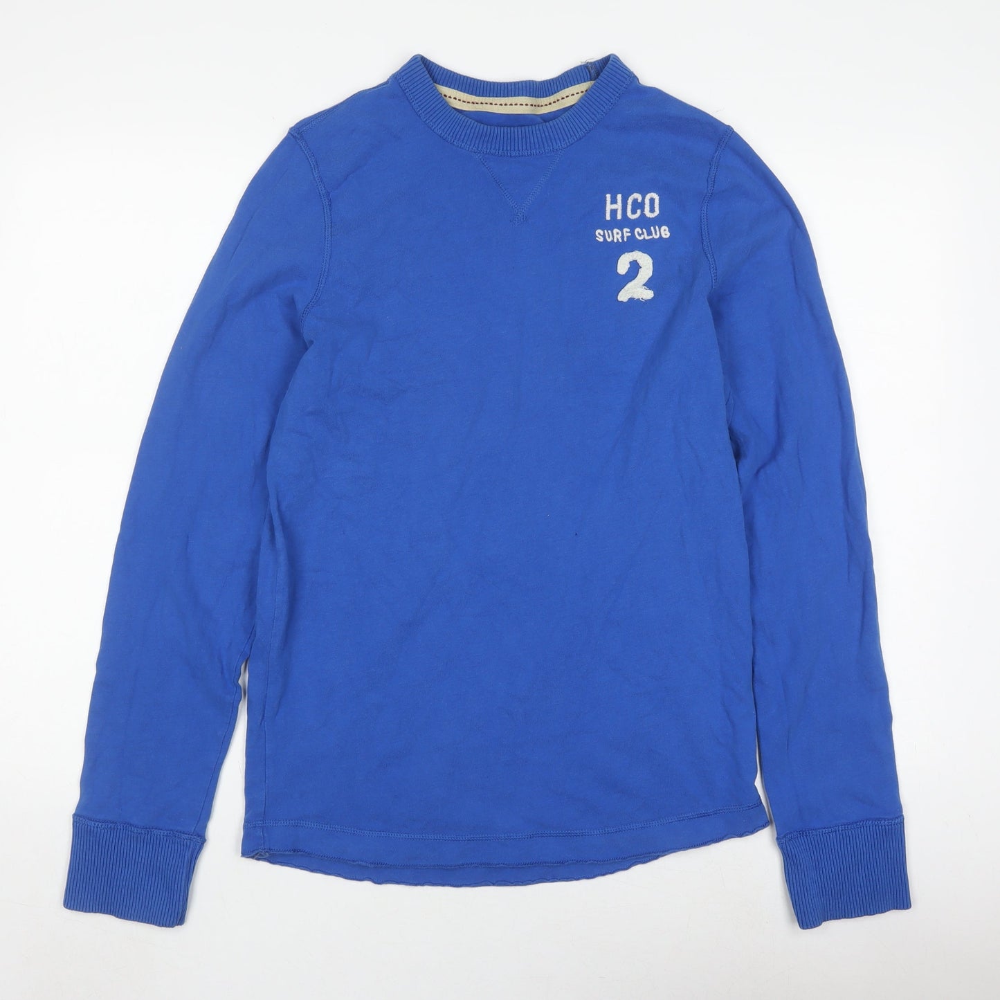 Hollister Men's Blue Long Sleeve T-Shirt M