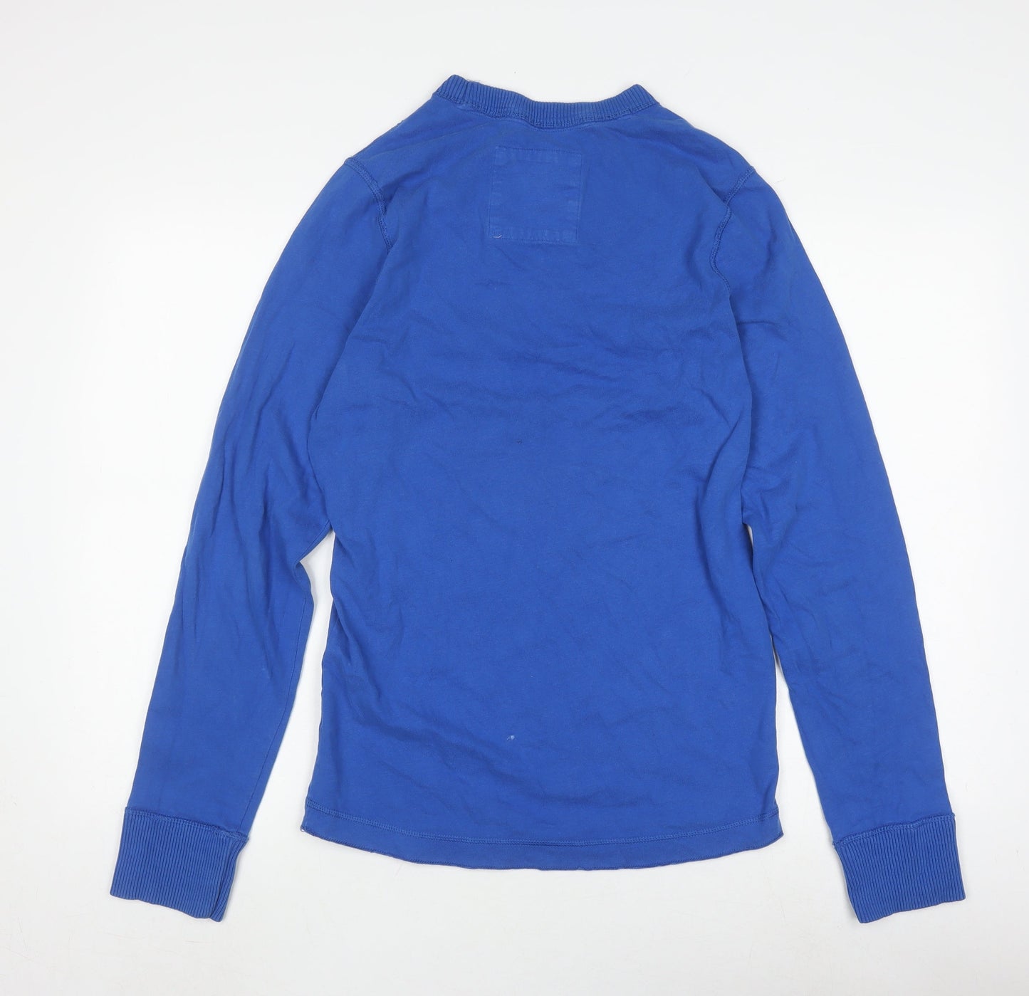 Hollister Men's Blue Long Sleeve T-Shirt M