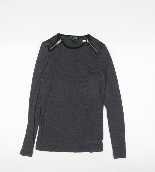 Lauren Ralph Lauren Women's Grey Long Sleeve T-Shirt