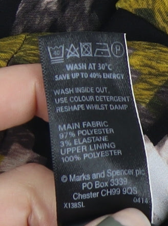 Marks and Spencer Women's Multicoloured Floral Wrap Dress, Size 14