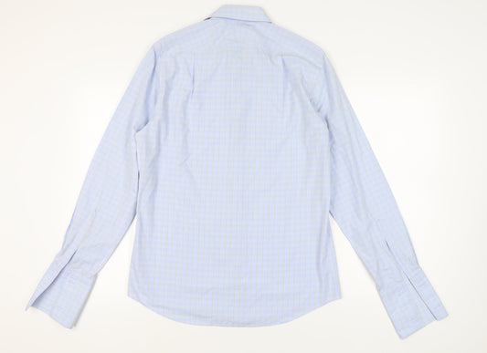 Charles Tyrwhitt Men's Blue Slim Fit Check Dress Shirt