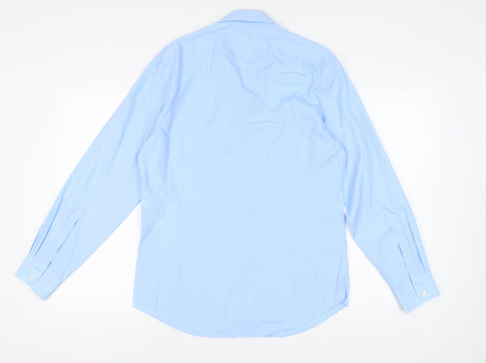 Charles Tyrwhitt Men's Blue Extra-Slim Dress Shirt