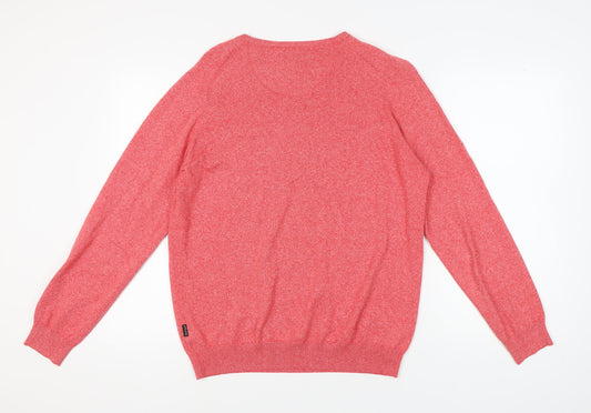 Fynch-Hatton Men's Red Medium Pullover Crew Neck Jumper