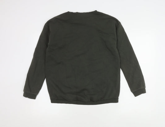 Adidas Unisex XS Green Pullover Sweatshirt with Logo