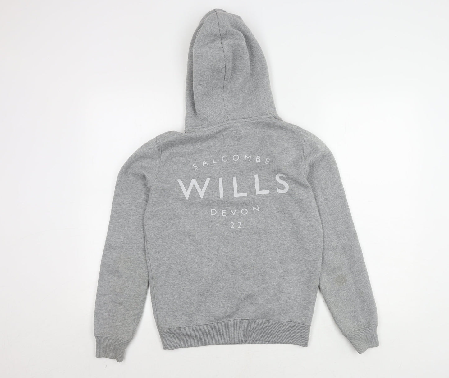Jack Wills Grey Pullover Hoodie, Unisex Size 4, Logo Accent