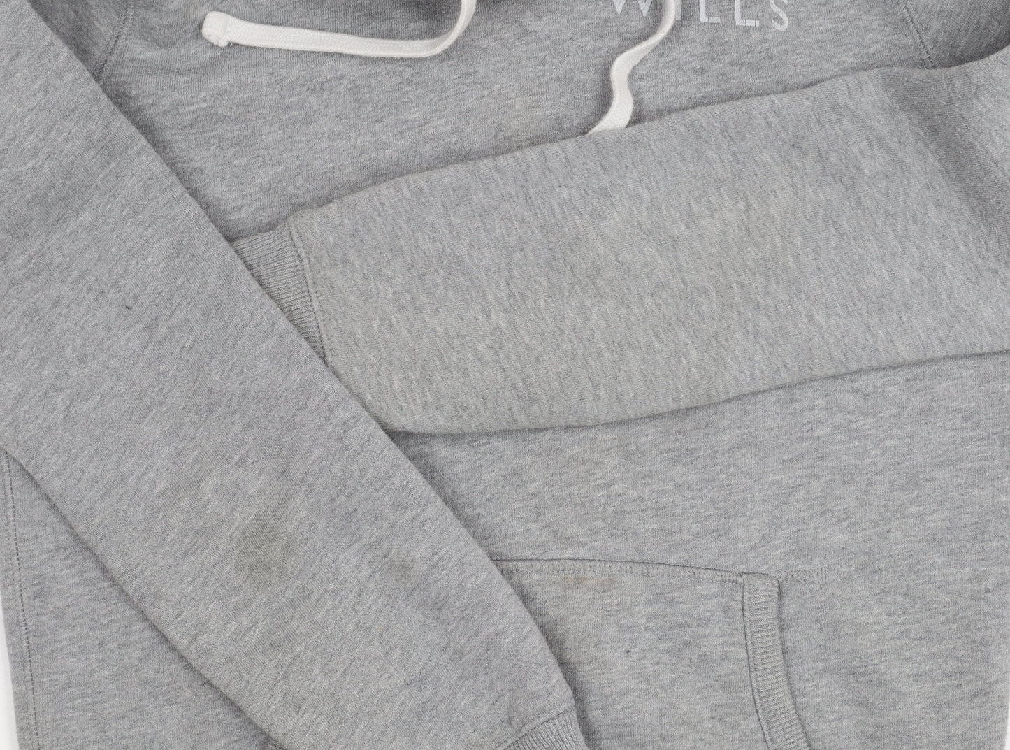 Jack Wills Grey Pullover Hoodie, Unisex Size 4, Logo Accent