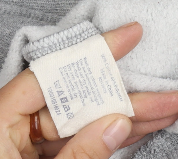 Jack Wills Grey Pullover Hoodie, Unisex Size 4, Logo Accent