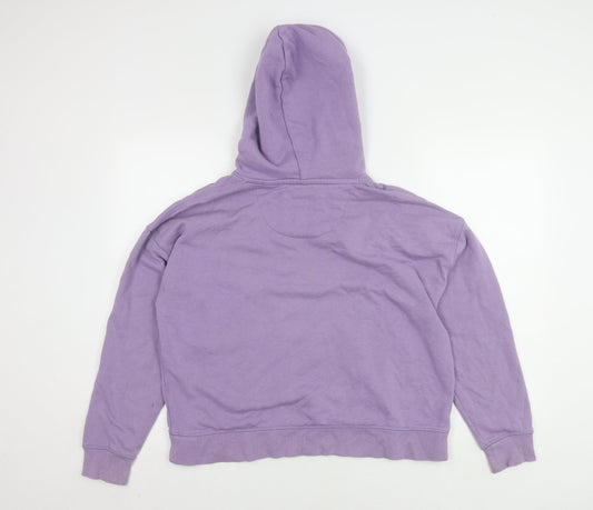 Jack Wills Women's Purple Hoodie UK 12 Cotton Blend