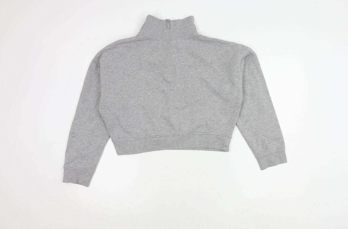 Jack Wills Women's M Grey Mock Neck Sweatshirt