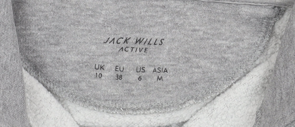 Jack Wills Women's M Grey Mock Neck Sweatshirt