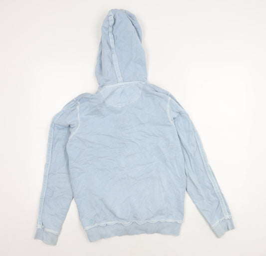 Fat Face Women's Blue Hooded Full Zip Hoodie, Size 10