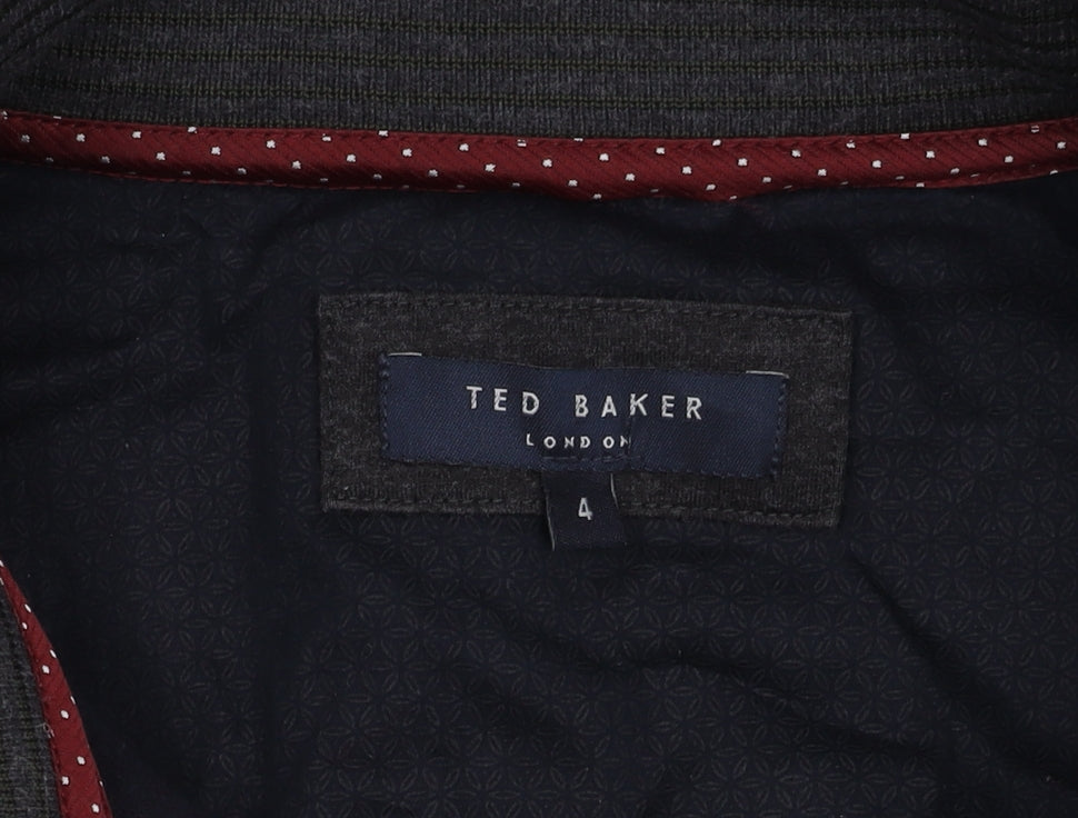 Ted Baker Men's Black Medium Basic Jacket with Full Zip