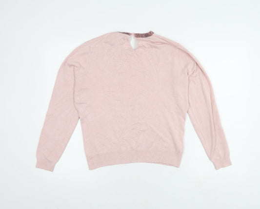 Austin Reed Women's Pink M Crew Neck Jumper