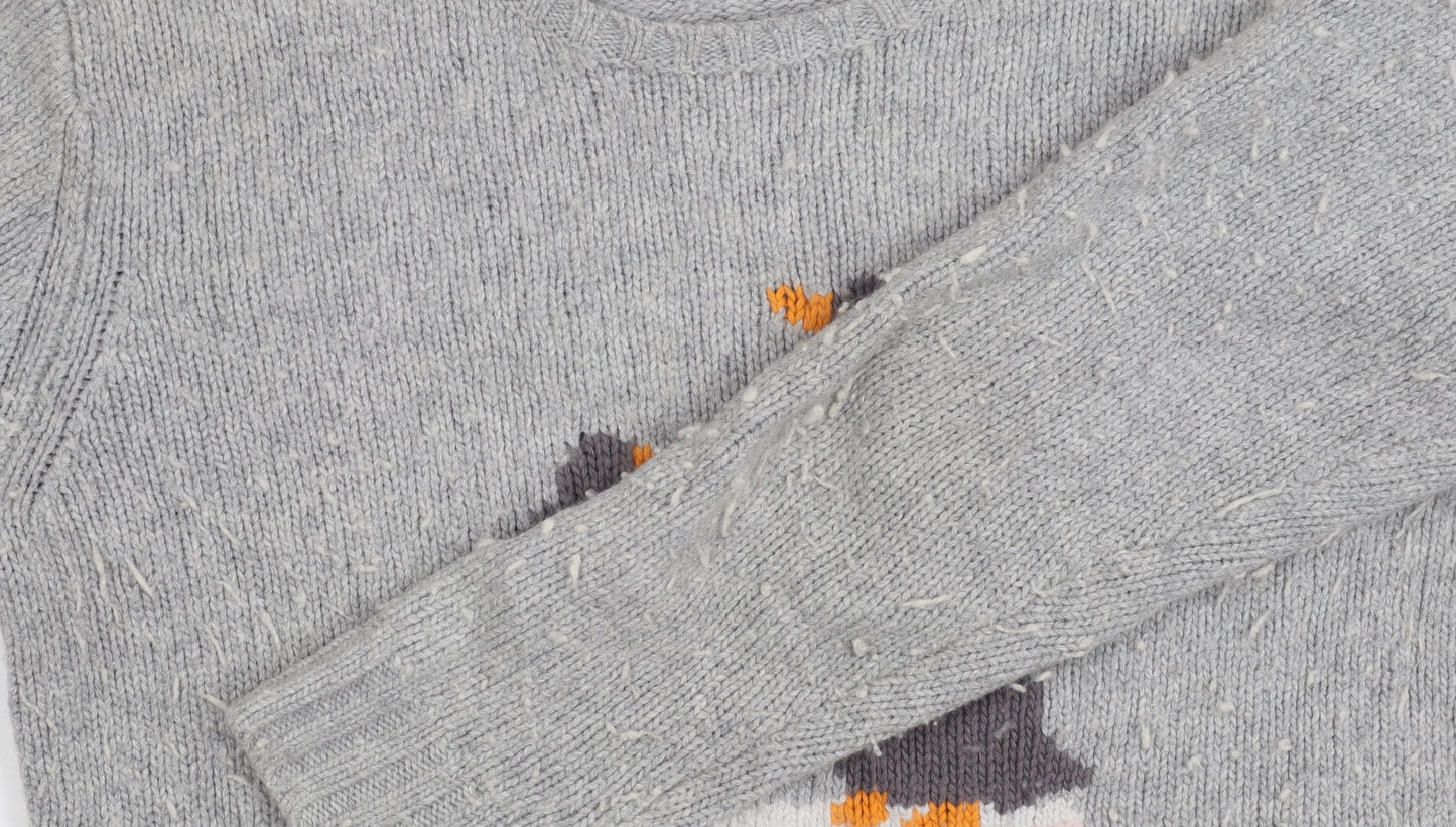 Cath Kidston Women's Grey M Penguin Knit Jumper