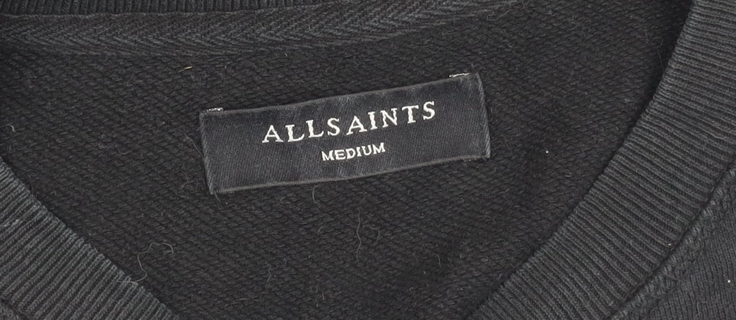 AllSaints Men’s Black Medium Pullover Sweatshirt