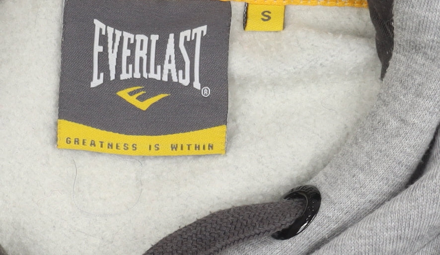 Everlast Men's Grey Pullover Hoodie, S, Logo