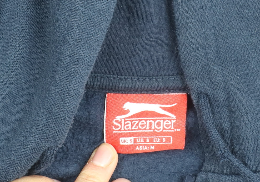 Slazenger Men's Black Hooded Basic Jacket in Size S