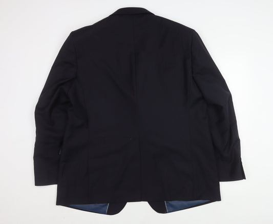 Marks and Spencer Men's Blue Striped Blazer 48R
